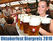 Oktoberfest 2010 - die Preisentwicklung bei den Getr&auml;nken. Bierpreise, Limonaden- und Tafelwasserpreise (Foto: Martin Schmitz)